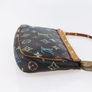 LOUIS VUITTON Multicolor Pochette Accessoires Pouch Black M92648 LV Auth 149228-4
