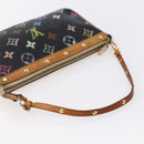 LOUIS VUITTON Multicolor Pochette Accessoires Pouch Black M92648 LV Auth 149228-7