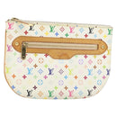 LOUIS VUITTON Monogram Multicolor Pochette GM Pouch White M60027 LV Auth 149229-1