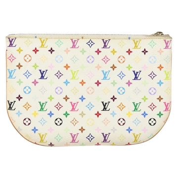 LOUIS VUITTON Monogram Multicolor Pochette GM Pouch White M60027 LV Auth 149229 - 0