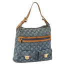 LOUIS VUITTON Monogram Denim Buggy GM Shoulder Bag Blue M95048 LV Auth 149230-1