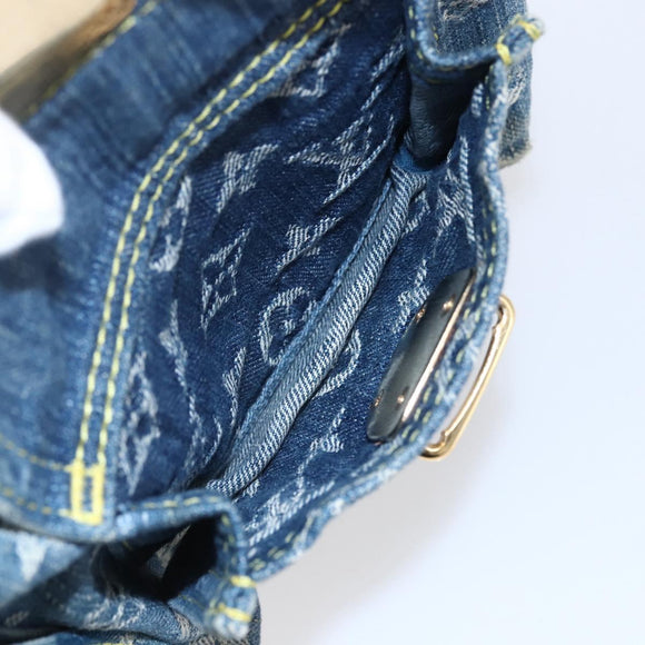 LOUIS VUITTON Monogram Denim Buggy GM Shoulder Bag Blue M95048 LV Auth 149230