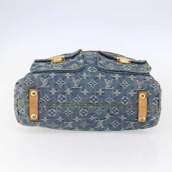 LOUIS VUITTON Monogram Denim Buggy GM Shoulder Bag Blue M95048 LV Auth 149230
