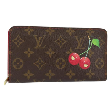 LOUIS VUITTON Monogram Cherry Porte Monnaie Zip Long Wallet M95006 Auth 149232V