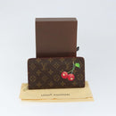 LOUIS VUITTON Monogram Cherry Porte Monnaie Zip Long Wallet M95006 Auth 149232V-12