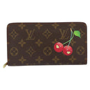 LOUIS VUITTON Monogram Cherry Porte Monnaie Zip Long Wallet M95006 Auth 149232V-13