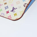 LOUIS VUITTON Multicolor Pochette ClesNM Coin Purse White M93734 LV Auth 149233V-15