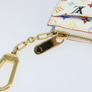 LOUIS VUITTON Multicolor Pochette ClesNM Coin Purse White M93734 LV Auth 149233V-9