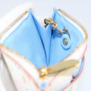 LOUIS VUITTON Multicolor Pochette ClesNM Coin Purse White M93734 LV Auth 149233V-19