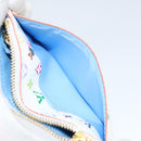 LOUIS VUITTON Multicolor Pochette ClesNM Coin Purse White M93734 LV Auth 149233V-20
