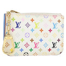 LOUIS VUITTON Multicolor Pochette ClesNM Coin Purse White M93734 LV Auth 149233V-1