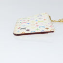 LOUIS VUITTON Multicolor Pochette ClesNM Coin Purse White M93734 LV Auth 149233V-3