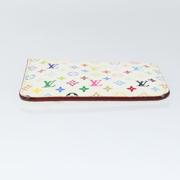 LOUIS VUITTON Multicolor Pochette ClesNM Coin Purse White M93734 LV Auth 149233V