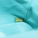 CHANEL Matelasse 20 Chain Bag Cotton Turquoise Blue Silver CC Auth 149236SAM-10