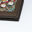 GUCCI GG Supreme Compact Wallet PVC Beige 648121 Auth 149240-15