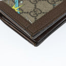 GUCCI GG Supreme Compact Wallet PVC Beige 648121 Auth 149240-16