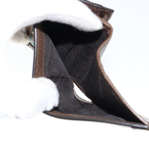 GUCCI GG Supreme Compact Wallet PVC Beige 648121 Auth 149240