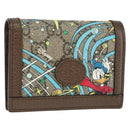 GUCCI GG Supreme Compact Wallet PVC Beige 648121 Auth 149240-1