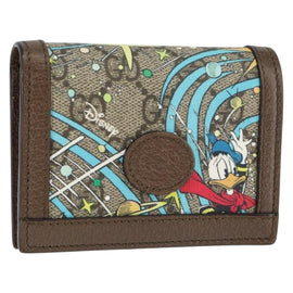 GUCCI GG Supreme Compact Wallet PVC Beige 648121 Auth 149240