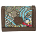 GUCCI GG Supreme Compact Wallet PVC Beige 648121 Auth 149240-13