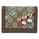 GUCCI GG Supreme Compact Wallet PVC Beige 648121 Auth 149240-2