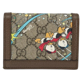 GUCCI GG Supreme Compact Wallet PVC Beige 648121 Auth 149240 - 0