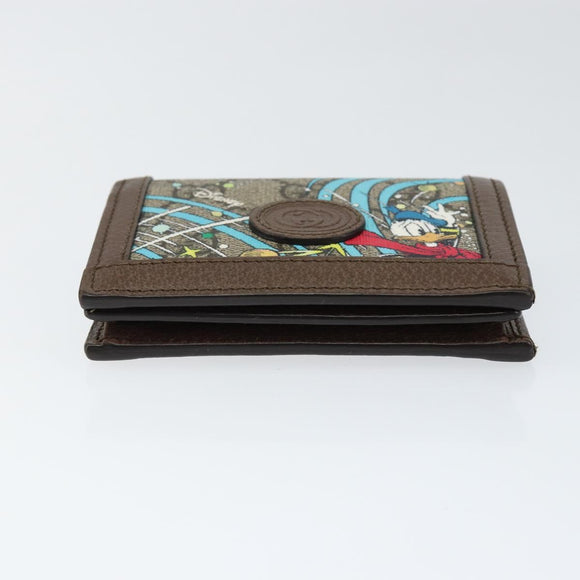 GUCCI GG Supreme Compact Wallet PVC Beige 648121 Auth 149240