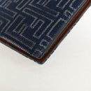 FENDI Zucca Canvas Compact Wallet Blue Auth 149243M-11