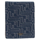 FENDI Zucca Canvas Compact Wallet Blue Auth 149243M-2