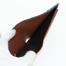 FENDI Zucca Canvas Compact Wallet Blue Auth 149243M-20