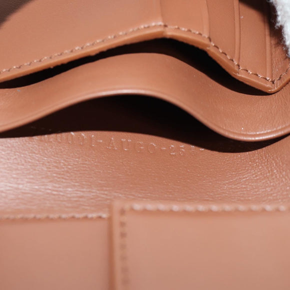 FENDI Zucca Canvas Compact Wallet Blue Auth 149243M