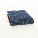 FENDI Zucca Canvas Compact Wallet Blue Auth 149243M-6