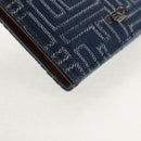 FENDI Zucca Canvas Compact Wallet Blue Auth 149243M-8