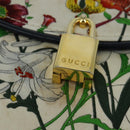 GUCCI Flora Shoulder Bag Canvas White Gold Auth 149250-9