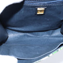 GUCCI Flora Shoulder Bag Canvas White Gold Auth 149250-11