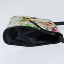 GUCCI Flora Shoulder Bag Canvas White Gold Auth 149250-4