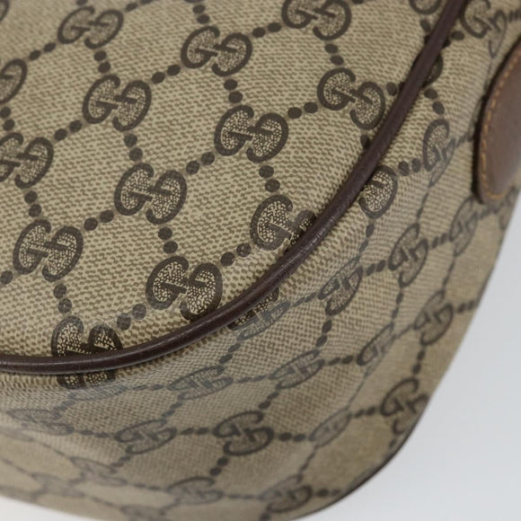 GUCCI GG Supreme Web Sherry Line Bag PVC Beige Gold 89 02 032 Auth 149251