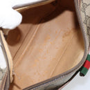 GUCCI GG Supreme Web Sherry Line Bag PVC Beige Gold 89 02 032 Auth 149251-10