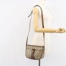 GUCCI GG Supreme Web Sherry Line Bag PVC Beige Gold 89 02 032 Auth 149251-25