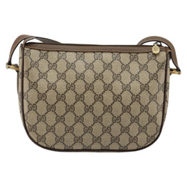 GUCCI GG Supreme Web Sherry Line Bag PVC Beige Gold 89 02 032 Auth 149251 - 0