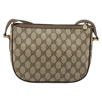 GUCCI GG Supreme Web Sherry Line Bag PVC Beige Gold 89 02 032 Auth 149251 - 0