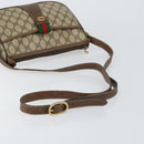 GUCCI GG Supreme Web Sherry Line Bag PVC Beige Gold 89 02 032 Auth 149251-7