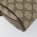 GUCCI GG Supreme Web Sherry Line Bag PVC Beige Gold 89 02 018 Auth 149253-11