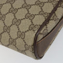 GUCCI GG Supreme Web Sherry Line Bag PVC Beige Gold 89 02 018 Auth 149253-12