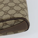 GUCCI GG Supreme Web Sherry Line Bag PVC Beige Gold 89 02 018 Auth 149253-13