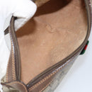 GUCCI GG Supreme Web Sherry Line Bag PVC Beige Gold 89 02 018 Auth 149253-17