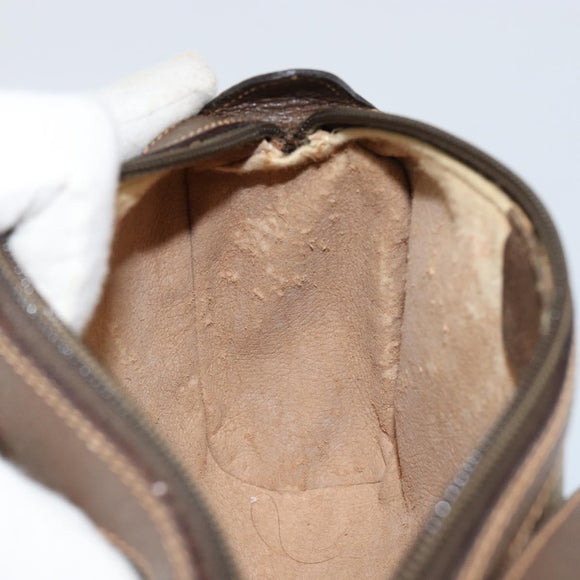 GUCCI GG Supreme Web Sherry Line Bag PVC Beige Gold 89 02 018 Auth 149253