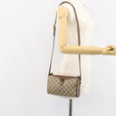 GUCCI GG Supreme Web Sherry Line Bag PVC Beige Gold 89 02 018 Auth 149253-21