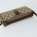 GUCCI GG Supreme Web Sherry Line Bag PVC Beige Gold 89 02 018 Auth 149253-6