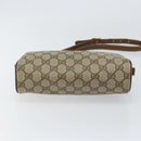 GUCCI GG Supreme Web Sherry Line Bag PVC Beige Gold 89 02 018 Auth 149253-9